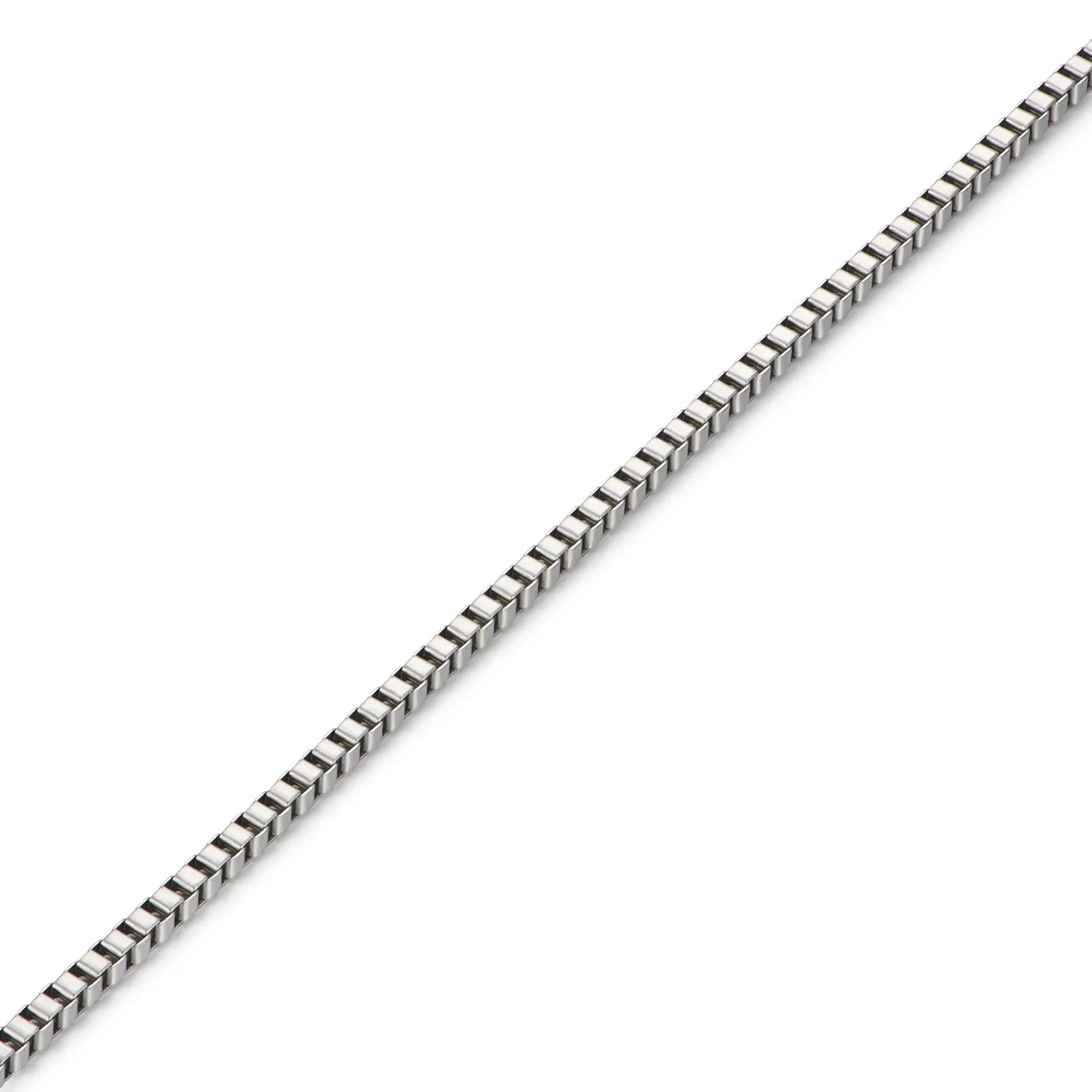 ORVAIN Linear – Box chain in polished 316L stainless steel, in macro